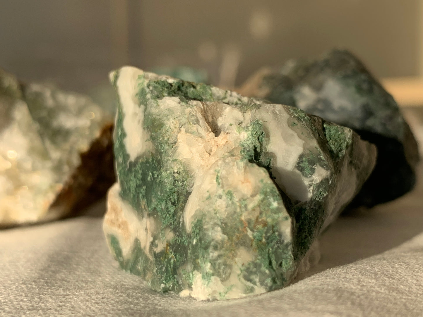 moss agate chunk