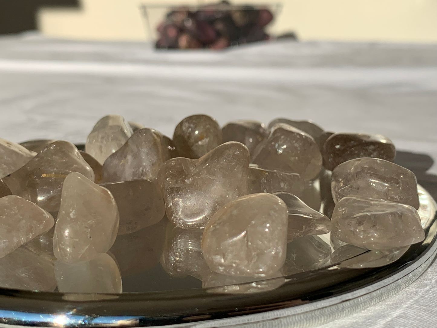 inclusion smokey quartz tumble