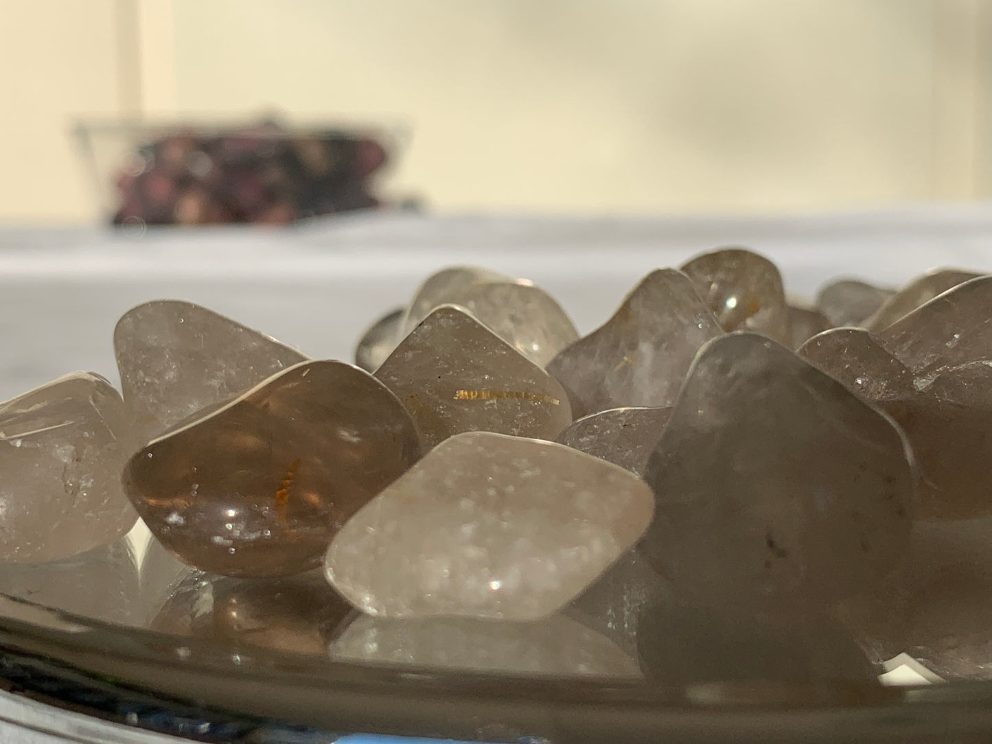 inclusion smokey quartz tumble