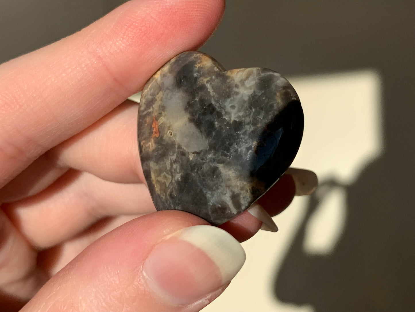 crazy lace agate heart