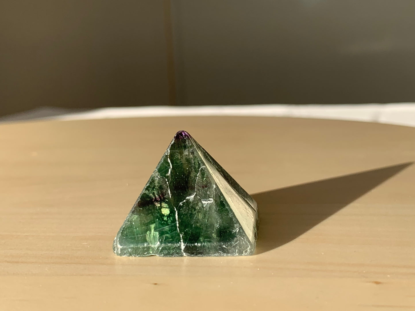 c - rainbow fluorite pyramid