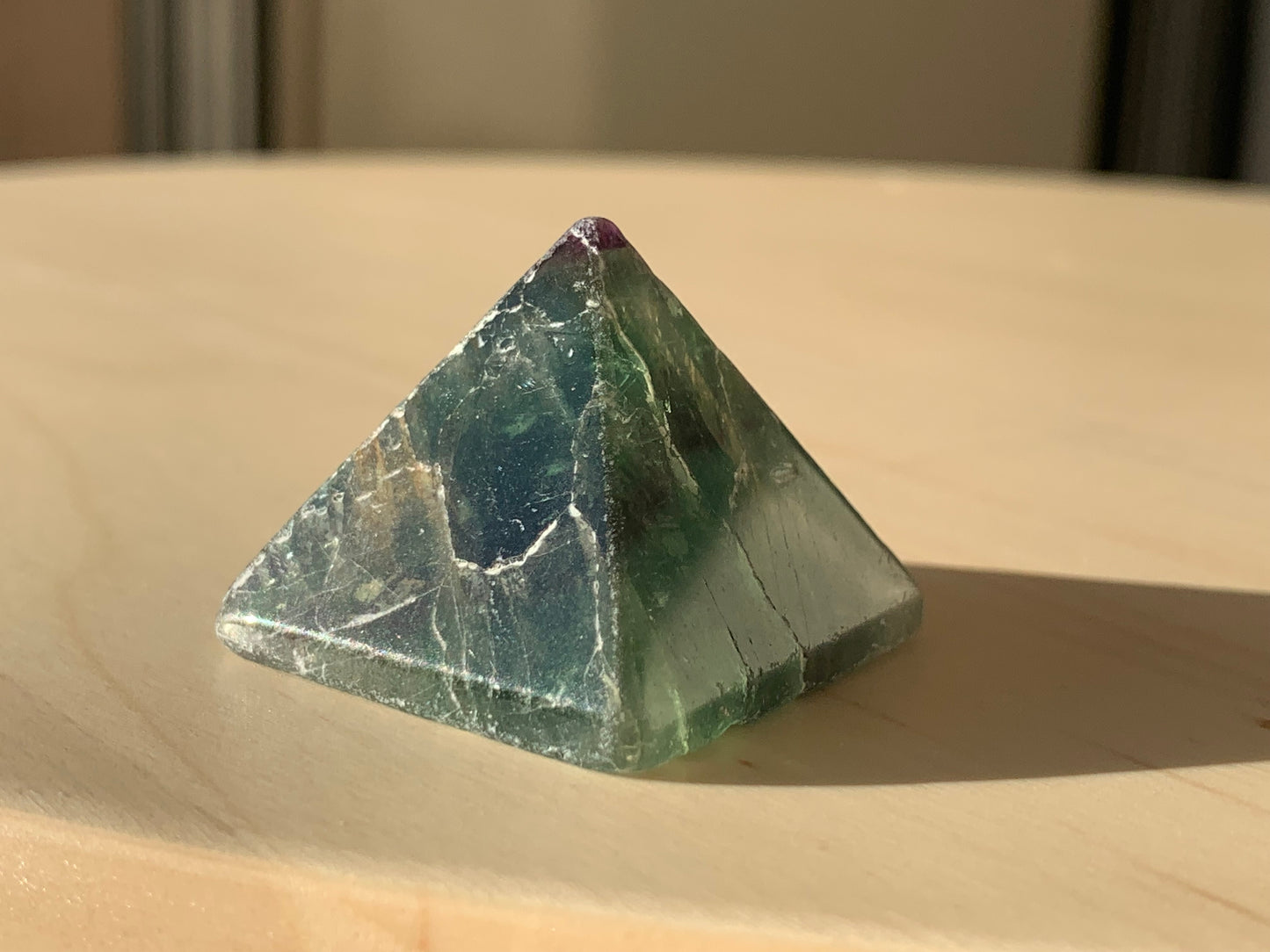 c - rainbow fluorite pyramid