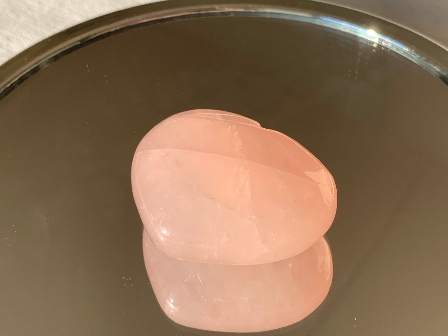 rose quartz puffy heart