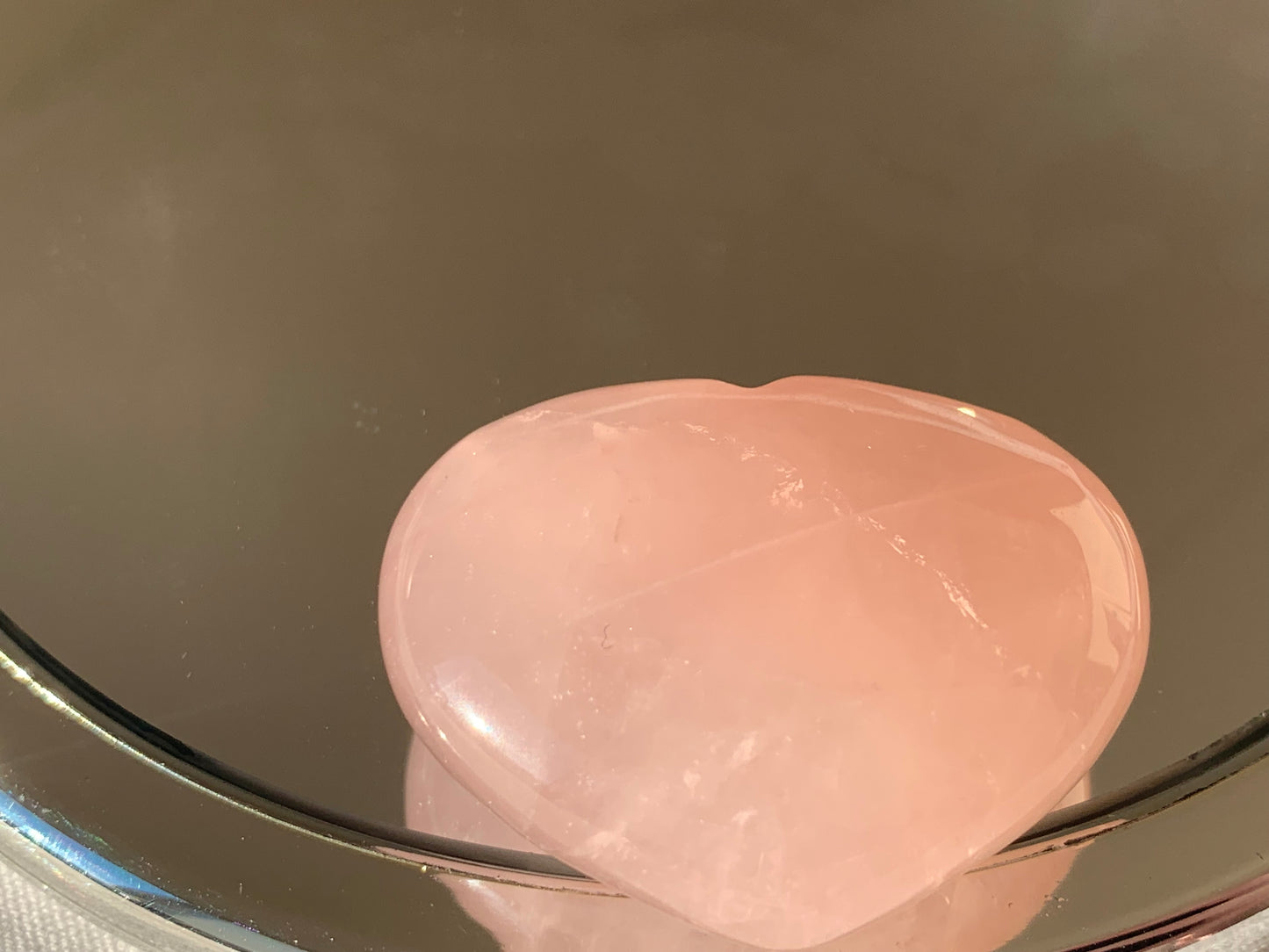 rose quartz puffy heart