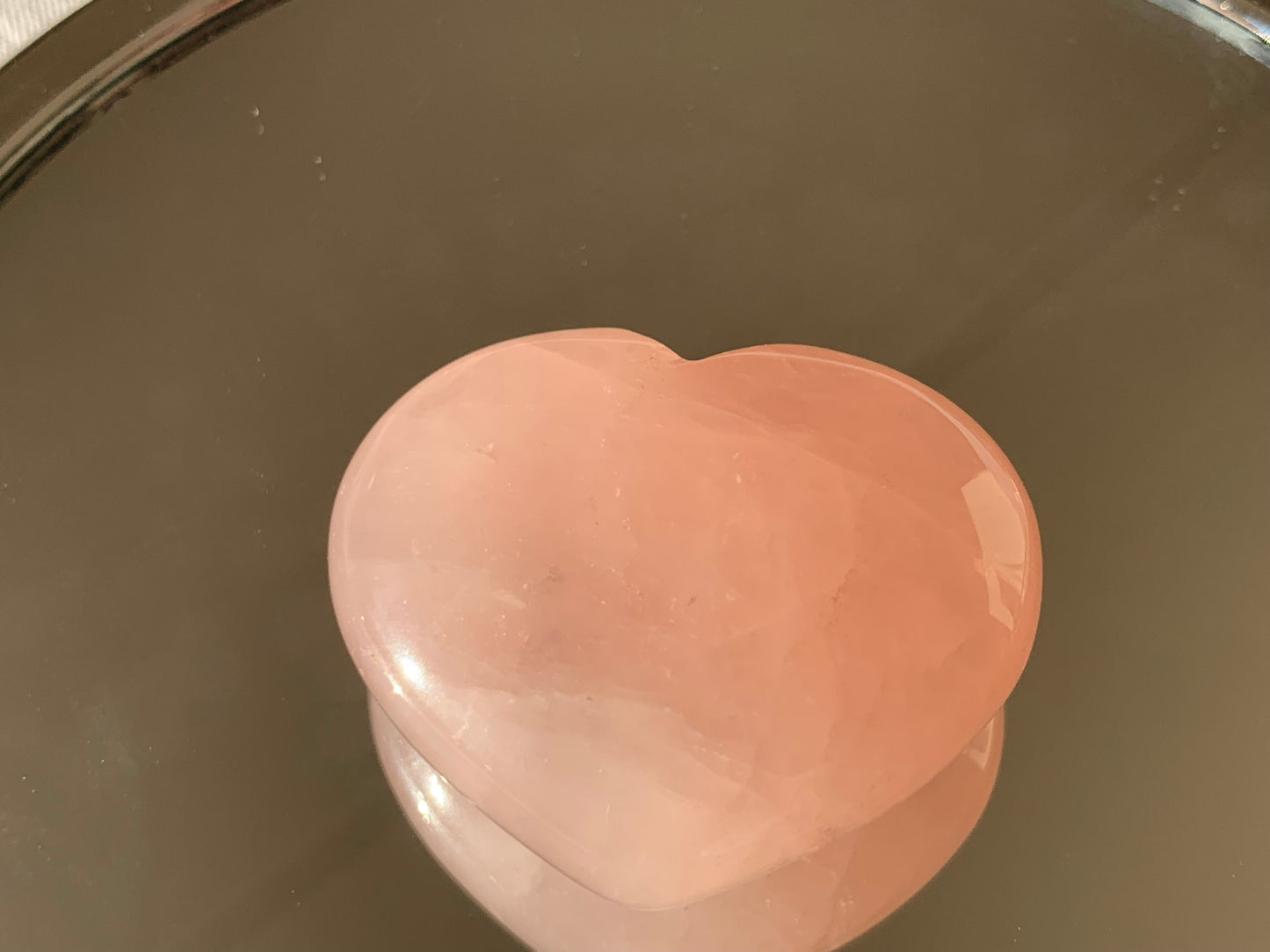 rose quartz puffy heart