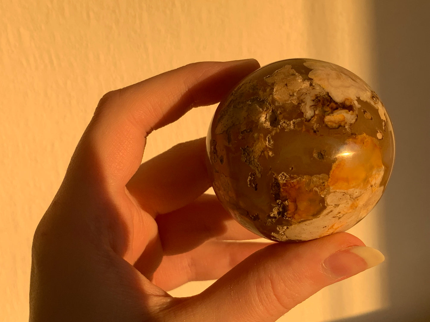 c - flower agate sphere