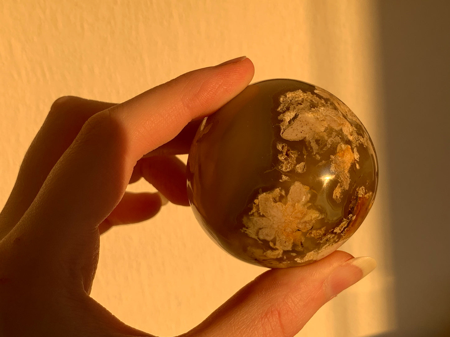 c - flower agate sphere