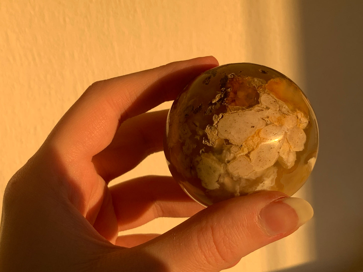 c - flower agate sphere