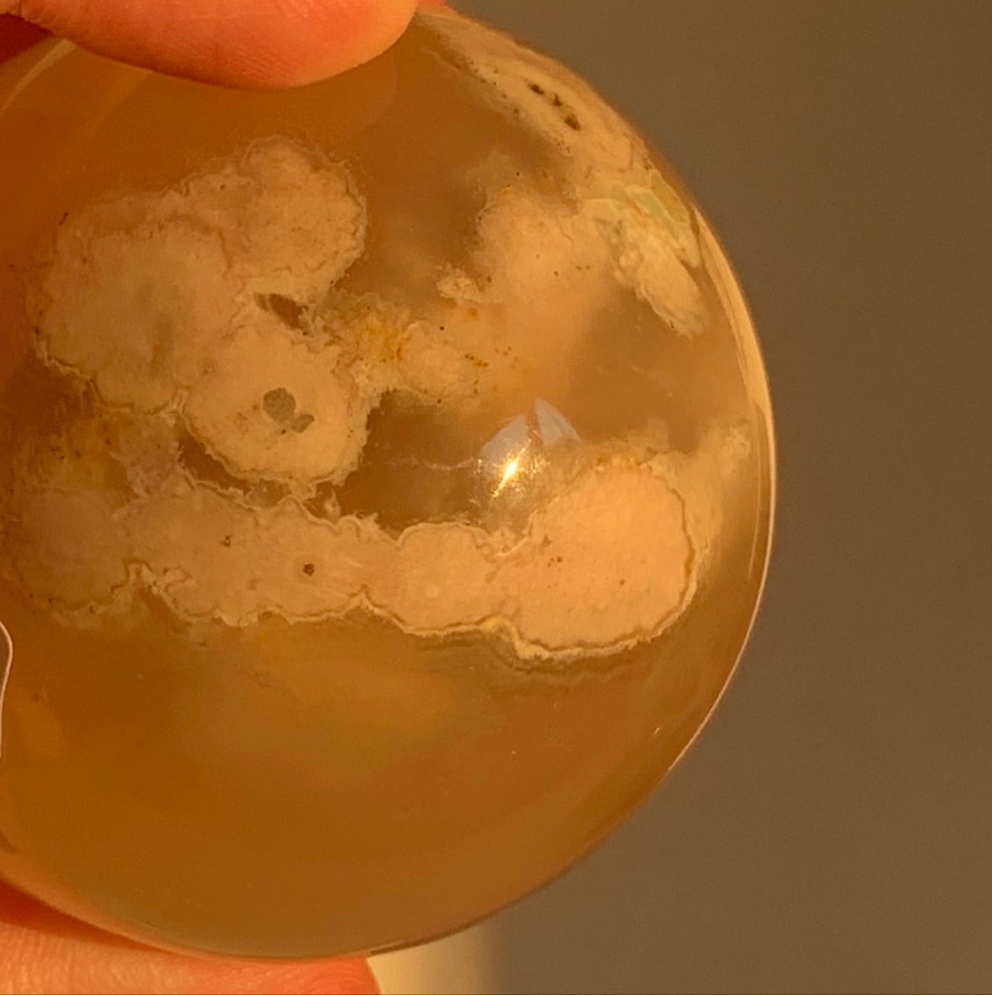 a - flower agate sphere