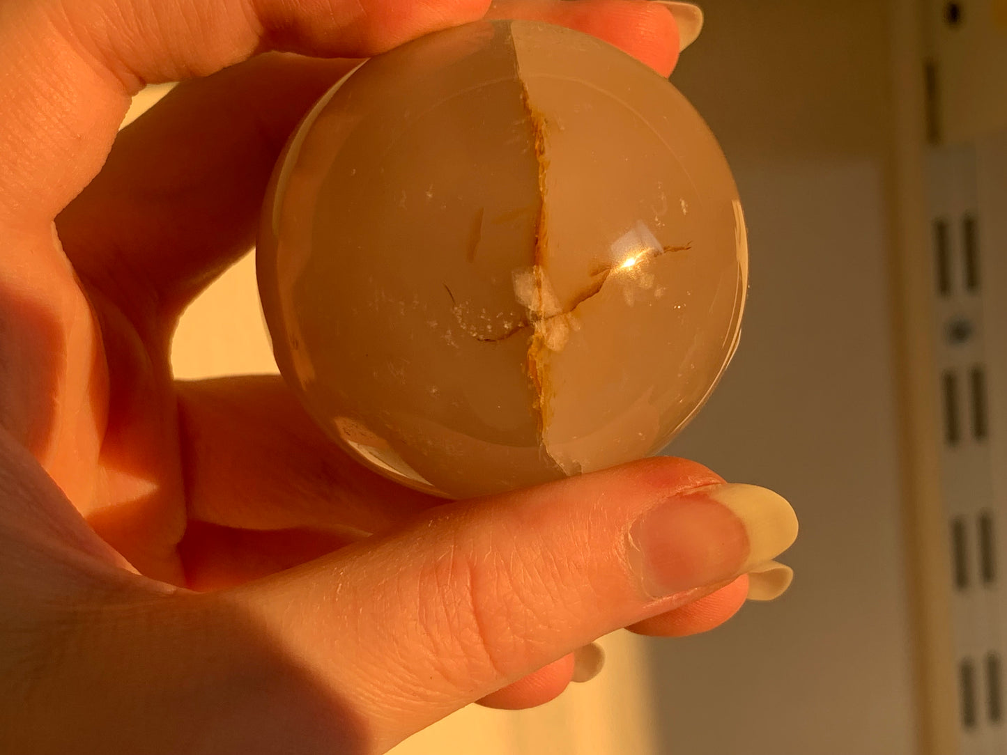 b - flower agate sphere