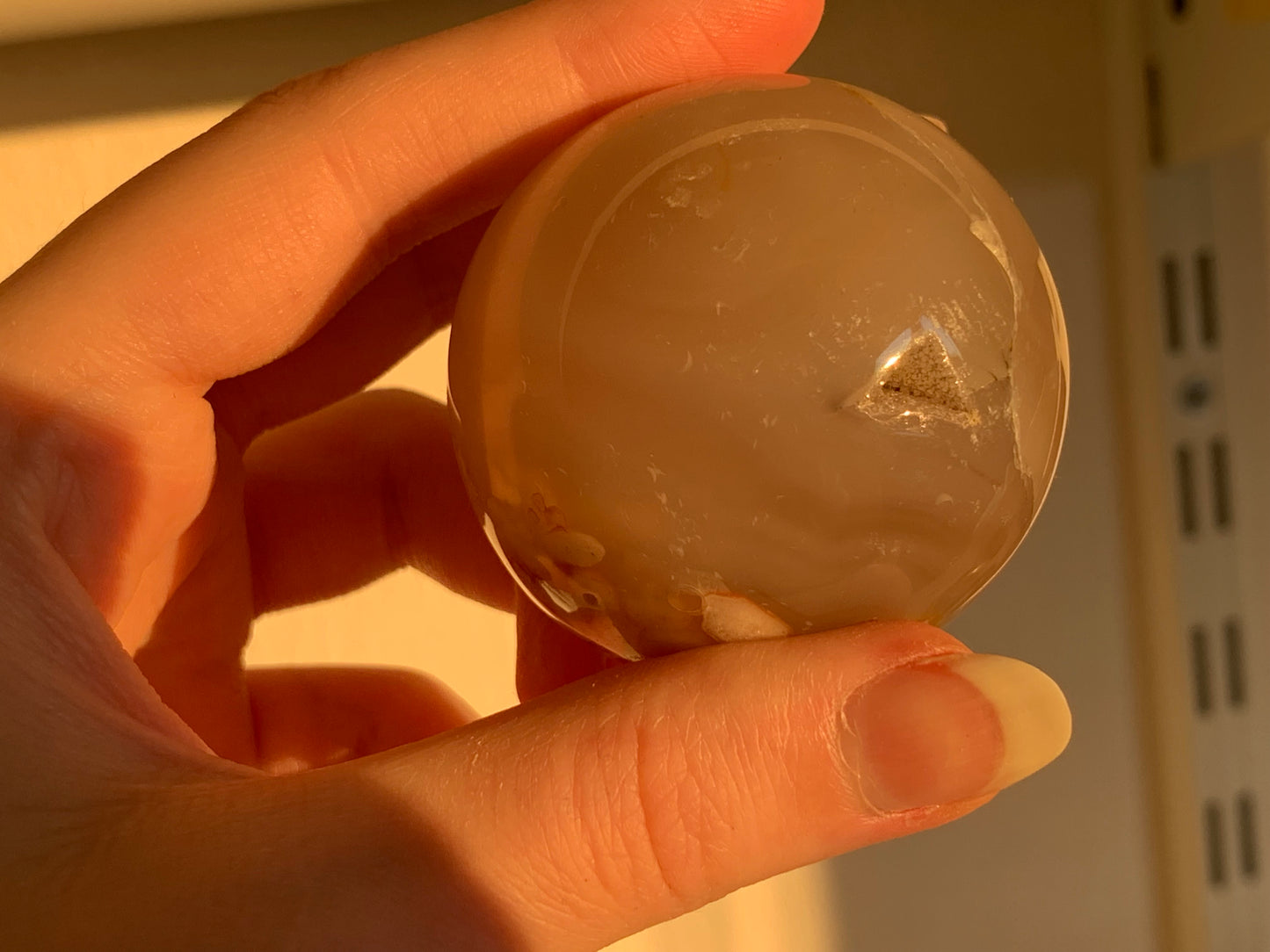 b - flower agate sphere
