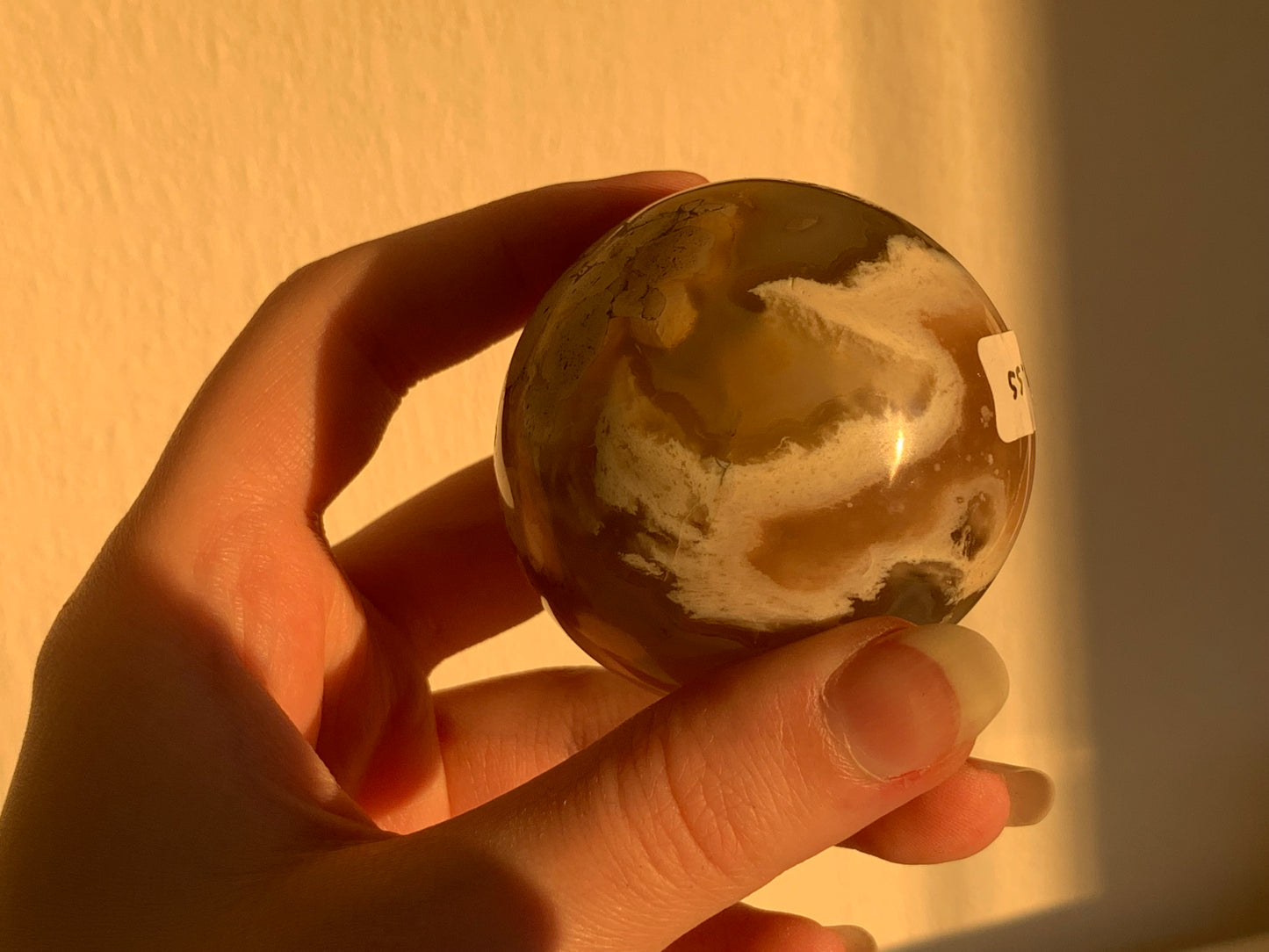 c - flower agate sphere