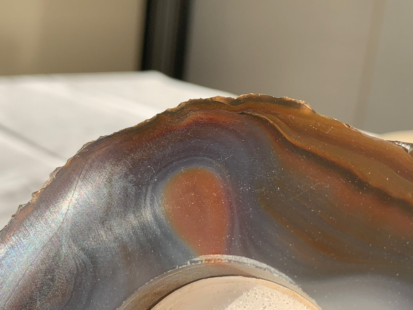 a - agate candle holder