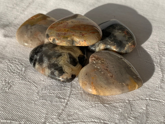 crazy lace agate heart