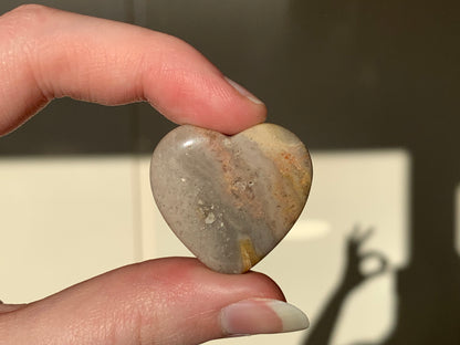 crazy lace agate heart