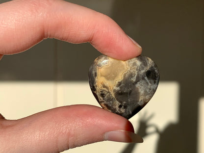 crazy lace agate heart
