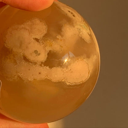 a - flower agate sphere