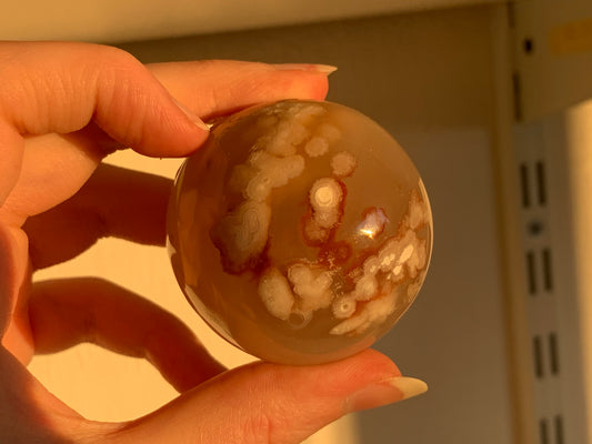 b - flower agate sphere