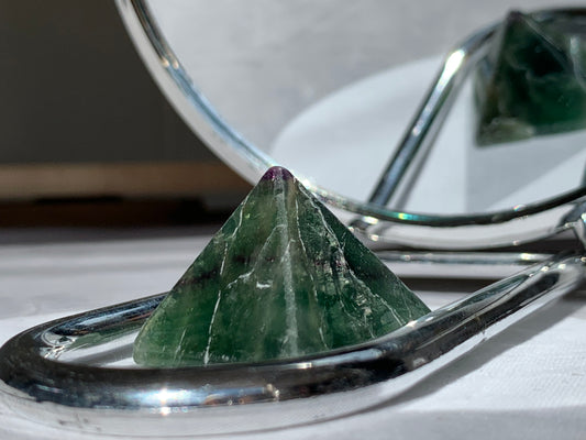 c - rainbow fluorite pyramid