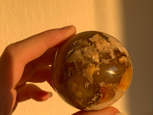 c - flower agate sphere