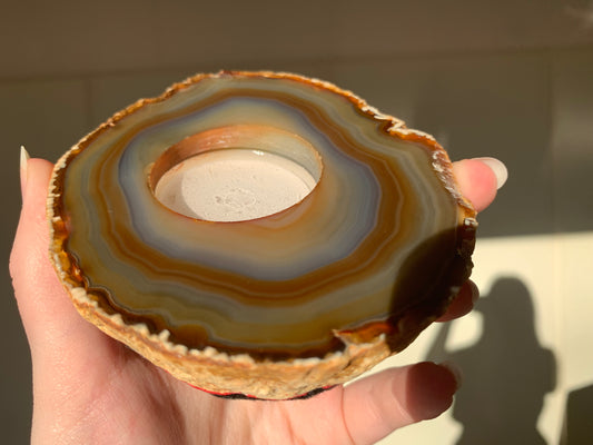 c - agate candle holder